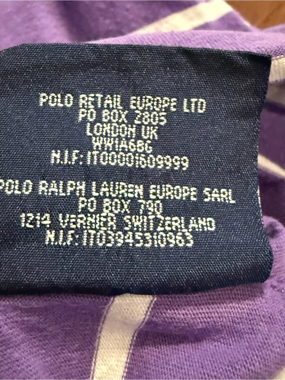 Ralph Lauren Baby Girls 18M Purple Striped Polo Dress & Bloomers Set